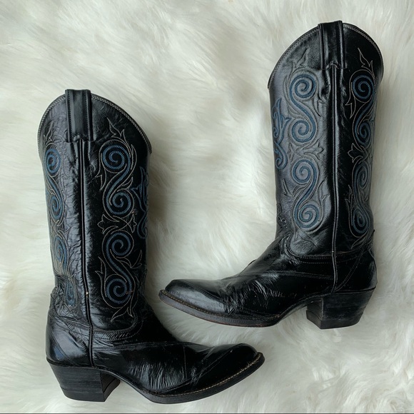 Justin Boots Shoes - Justin genuine leather black cowgirl boots